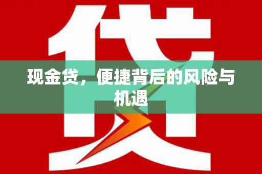 广平现金贷，便捷背后的风险与机遇