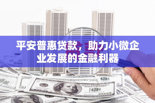 广平平安普惠贷款，助力小微企业发展的金融利器