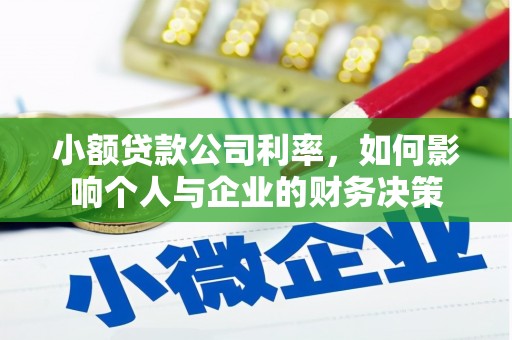 广平小额贷款公司利率，如何影响个人与企业的财务决策