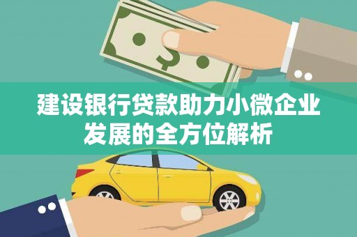 广平建设银行贷款助力小微企业发展的全方位解析