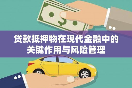 广平贷款抵押物在现代金融中的关键作用与风险管理