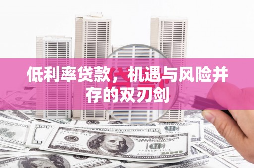 广平低利率贷款，机遇与风险并存的双刃剑