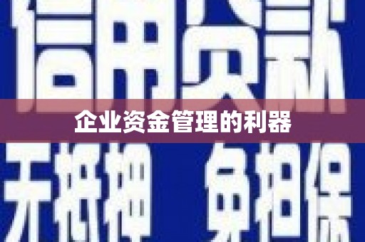 广平企业资金管理的利器
